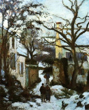 雪の中の庵への道 カミーユ・ピサロ Oil Paintings